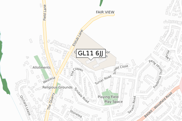 GL11 6JJ map - large scale - OS Open Zoomstack (Ordnance Survey) GL11 6JJ map - large scale - OS Open Zoomstack (Ordnance Survey)