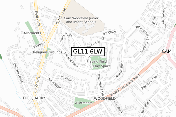 GL11 6LW map - large scale - OS Open Zoomstack (Ordnance Survey) GL11 6LW map - large scale - OS Open Zoomstack (Ordnance Survey)