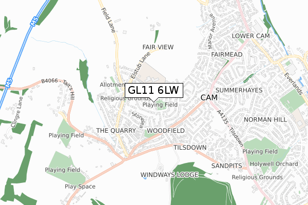 GL11 6LW map - small scale - OS Open Zoomstack (Ordnance Survey) GL11 6LW map - small scale - OS Open Zoomstack (Ordnance Survey)