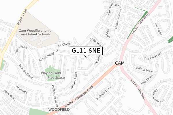 GL11 6NE map - large scale - OS Open Zoomstack (Ordnance Survey)