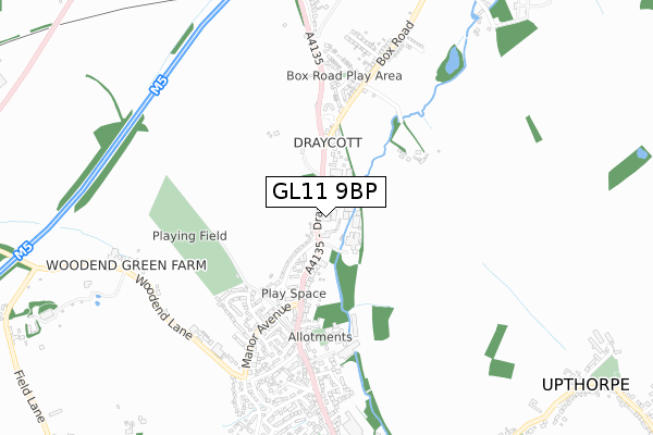 GL11 9BP map - small scale - OS Open Zoomstack (Ordnance Survey) GL11 9BP map - small scale - OS Open Zoomstack (Ordnance Survey)