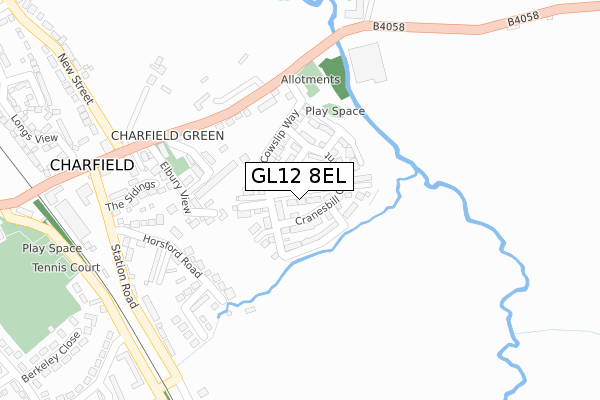 GL12 8EL map - large scale - OS Open Zoomstack (Ordnance Survey)