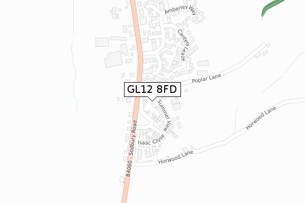 GL12 8FD map - large scale - OS Open Zoomstack (Ordnance Survey)