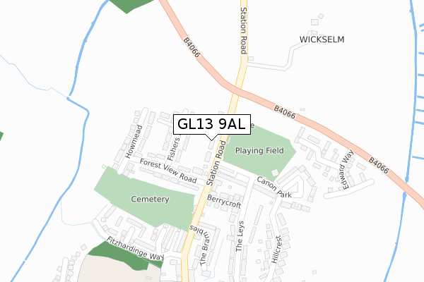 GL13 9AL map - large scale - OS Open Zoomstack (Ordnance Survey)