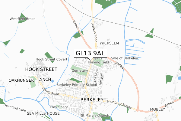 GL13 9AL map - small scale - OS Open Zoomstack (Ordnance Survey)