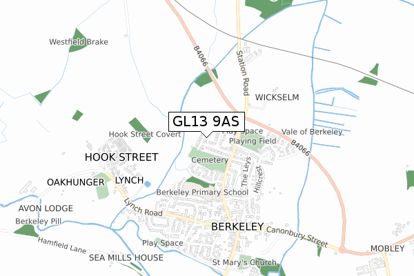 GL13 9AS map - small scale - OS Open Zoomstack (Ordnance Survey)