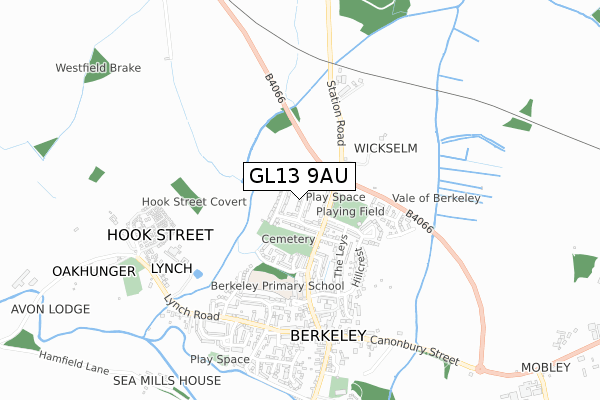 GL13 9AU map - small scale - OS Open Zoomstack (Ordnance Survey)