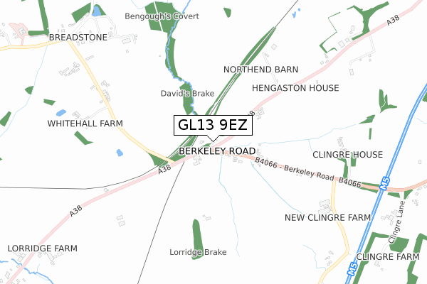 GL13 9EZ map - small scale - OS Open Zoomstack (Ordnance Survey)