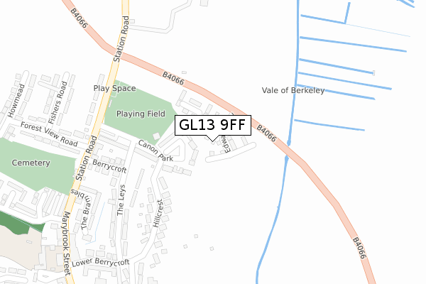 GL13 9FF map - large scale - OS Open Zoomstack (Ordnance Survey)