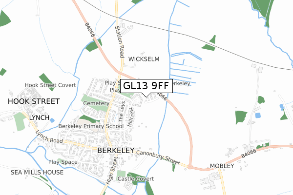 GL13 9FF map - small scale - OS Open Zoomstack (Ordnance Survey)