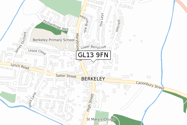 GL13 9FN map - large scale - OS Open Zoomstack (Ordnance Survey)