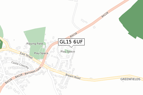 GL15 6UF map - large scale - OS Open Zoomstack (Ordnance Survey) GL15 6UF map - large scale - OS Open Zoomstack (Ordnance Survey)