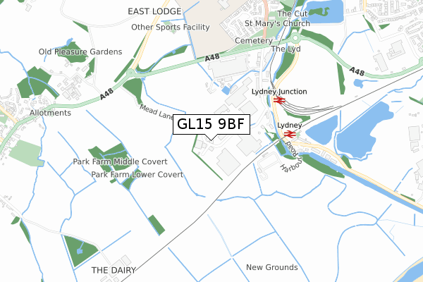 GL15 9BF map - small scale - OS Open Zoomstack (Ordnance Survey) GL15 9BF map - small scale - OS Open Zoomstack (Ordnance Survey)