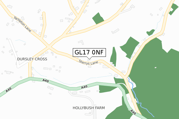 GL17 0NF map - large scale - OS Open Zoomstack (Ordnance Survey)