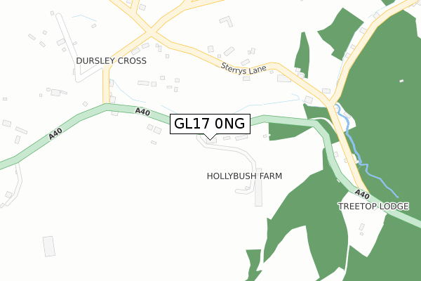 GL17 0NG map - large scale - OS Open Zoomstack (Ordnance Survey)
