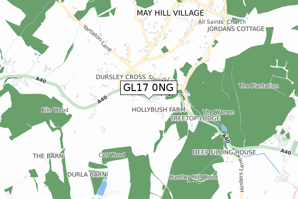 GL17 0NG map - small scale - OS Open Zoomstack (Ordnance Survey)