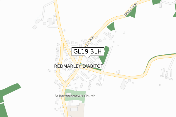 GL19 3LH map - large scale - OS Open Zoomstack (Ordnance Survey) GL19 3LH map - large scale - OS Open Zoomstack (Ordnance Survey)