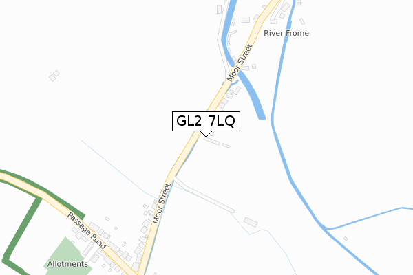 GL2 7LQ map - large scale - OS Open Zoomstack (Ordnance Survey)