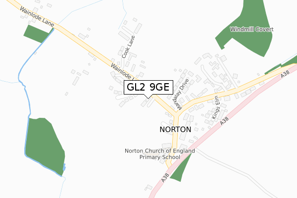 GL2 9GE map - large scale - OS Open Zoomstack (Ordnance Survey)