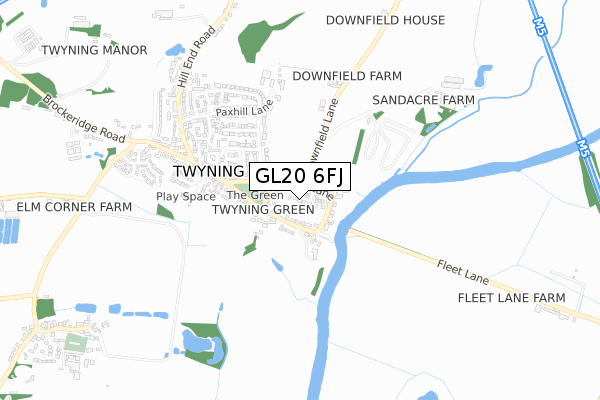GL20 6FJ map - small scale - OS Open Zoomstack (Ordnance Survey) GL20 6FJ map - small scale - OS Open Zoomstack (Ordnance Survey)