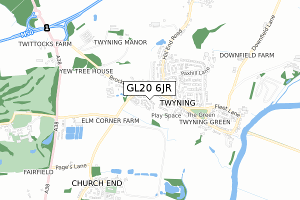 GL20 6JR map - small scale - OS Open Zoomstack (Ordnance Survey) GL20 6JR map - small scale - OS Open Zoomstack (Ordnance Survey)