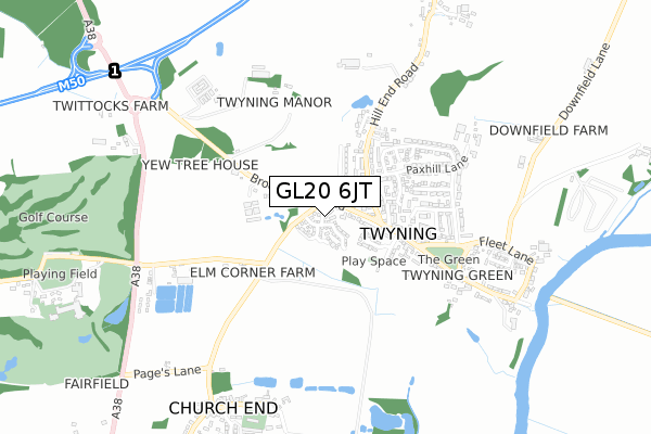 GL20 6JT map - small scale - OS Open Zoomstack (Ordnance Survey) GL20 6JT map - small scale - OS Open Zoomstack (Ordnance Survey)