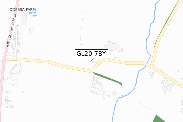 GL20 7BY map - large scale - OS Open Zoomstack (Ordnance Survey)