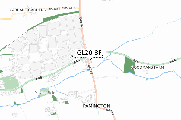 GL20 8FJ map - small scale - OS Open Zoomstack (Ordnance Survey) GL20 8FJ map - small scale - OS Open Zoomstack (Ordnance Survey)