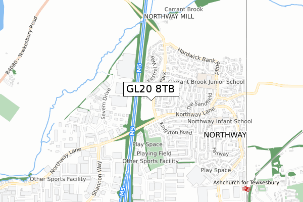 GL20 8TB map - small scale - OS Open Zoomstack (Ordnance Survey) GL20 8TB map - small scale - OS Open Zoomstack (Ordnance Survey)