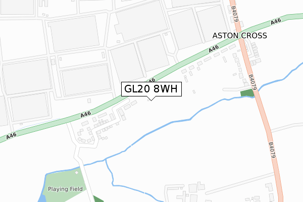 GL20 8WH map - large scale - OS Open Zoomstack (Ordnance Survey)