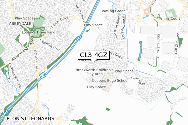 GL3 4GZ map - small scale - OS Open Zoomstack (Ordnance Survey) GL3 4GZ map - small scale - OS Open Zoomstack (Ordnance Survey)
