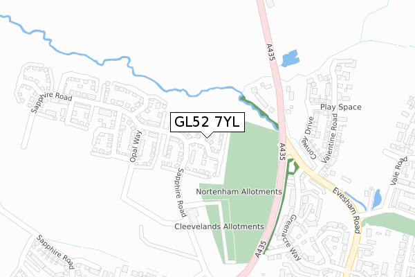 GL52 7YL map - large scale - OS Open Zoomstack (Ordnance Survey) GL52 7YL map - large scale - OS Open Zoomstack (Ordnance Survey)
