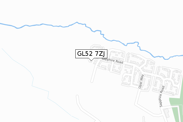 GL52 7ZJ map - large scale - OS Open Zoomstack (Ordnance Survey)