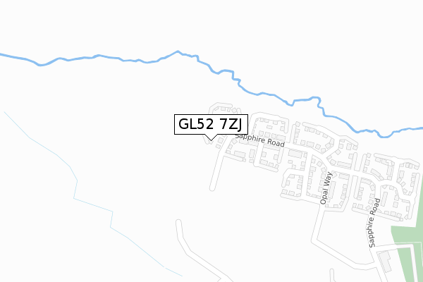 GL52 7ZJ map - large scale - OS Open Zoomstack (Ordnance Survey) GL52 7ZJ map - large scale - OS Open Zoomstack (Ordnance Survey)