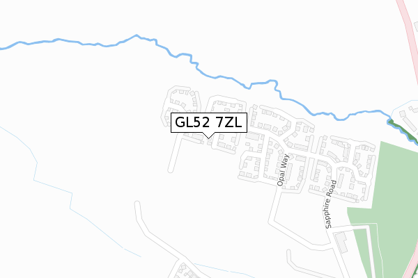GL52 7ZL map - large scale - OS Open Zoomstack (Ordnance Survey)