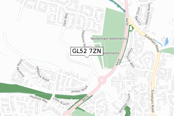 GL52 7ZN map - large scale - OS Open Zoomstack (Ordnance Survey) GL52 7ZN map - large scale - OS Open Zoomstack (Ordnance Survey)
