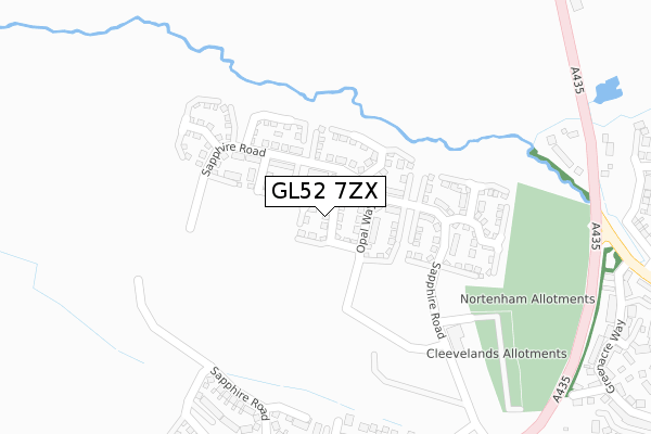 GL52 7ZX map - large scale - OS Open Zoomstack (Ordnance Survey) GL52 7ZX map - large scale - OS Open Zoomstack (Ordnance Survey)