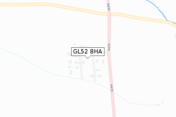 GL52 8HA map - large scale - OS Open Zoomstack (Ordnance Survey)