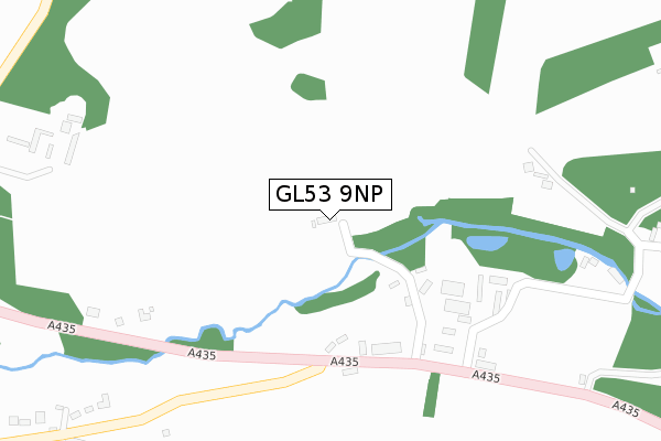 GL53 9NP map - large scale - OS Open Zoomstack (Ordnance Survey)