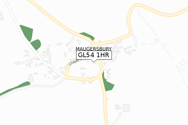 GL54 1HR map - large scale - OS Open Zoomstack (Ordnance Survey)