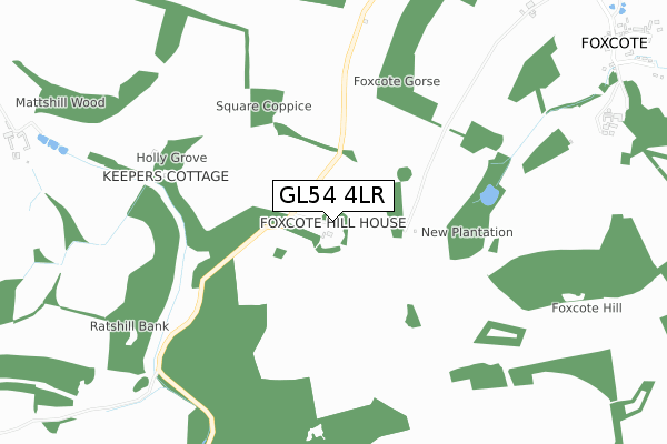 GL54 4LR map - small scale - OS Open Zoomstack (Ordnance Survey)