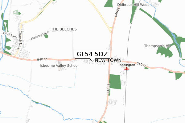 GL54 5DZ maps, stats, and open data