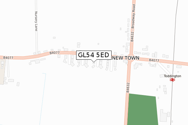 GL54 5ED map - large scale - OS Open Zoomstack (Ordnance Survey) GL54 5ED map - large scale - OS Open Zoomstack (Ordnance Survey)