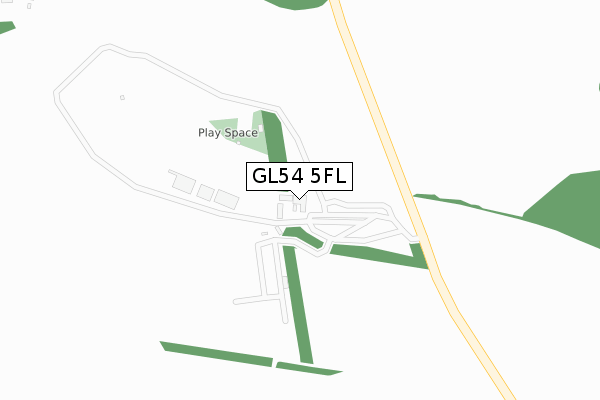 GL54 5FL map - large scale - OS Open Zoomstack (Ordnance Survey)