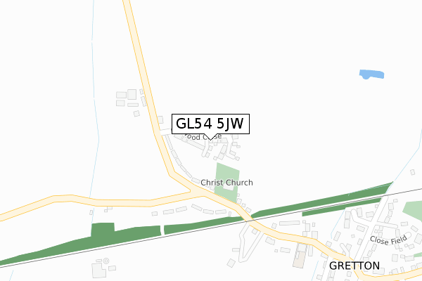 GL54 5JW map - large scale - OS Open Zoomstack (Ordnance Survey)