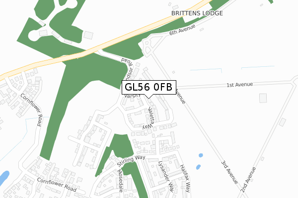 GL56 0FB map - large scale - OS Open Zoomstack (Ordnance Survey) GL56 0FB map - large scale - OS Open Zoomstack (Ordnance Survey)