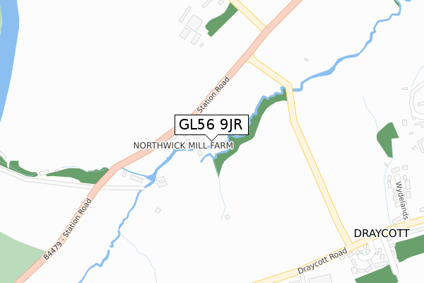 GL56 9JR map - large scale - OS Open Zoomstack (Ordnance Survey)