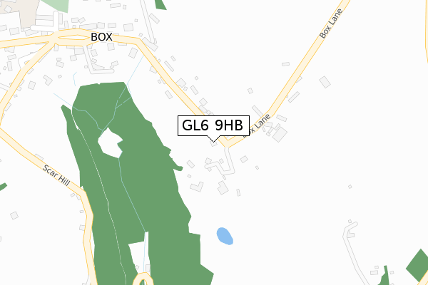 GL6 9HB map - large scale - OS Open Zoomstack (Ordnance Survey)