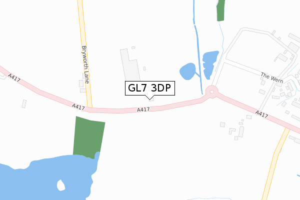 GL7 3DP map - large scale - OS Open Zoomstack (Ordnance Survey)