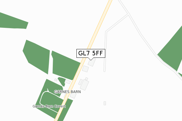 GL7 5FF map - large scale - OS Open Zoomstack (Ordnance Survey)